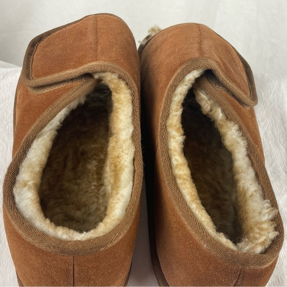 LAMO MEN’S SUEDE MERINO WOOL WRAP SLIPPER SIZE XL (11-12) - Picture 13 of 13